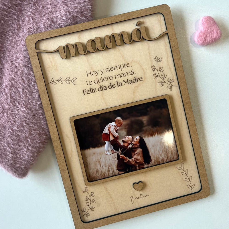 regalos para mamá personalizados madera con foto