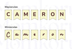 Tipografía disponible para la guirnalda nombre bebé personalizada en madera