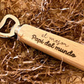 abridor personalizado papa en madera regalo dia del padre