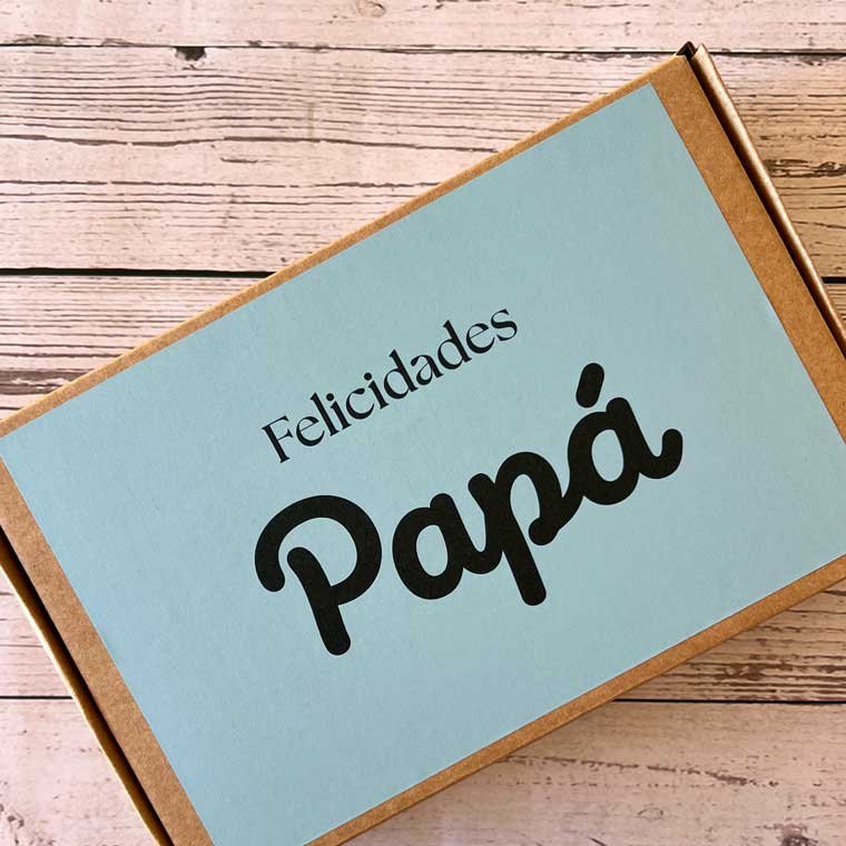 caja regalo dia del padre personalizada con frase