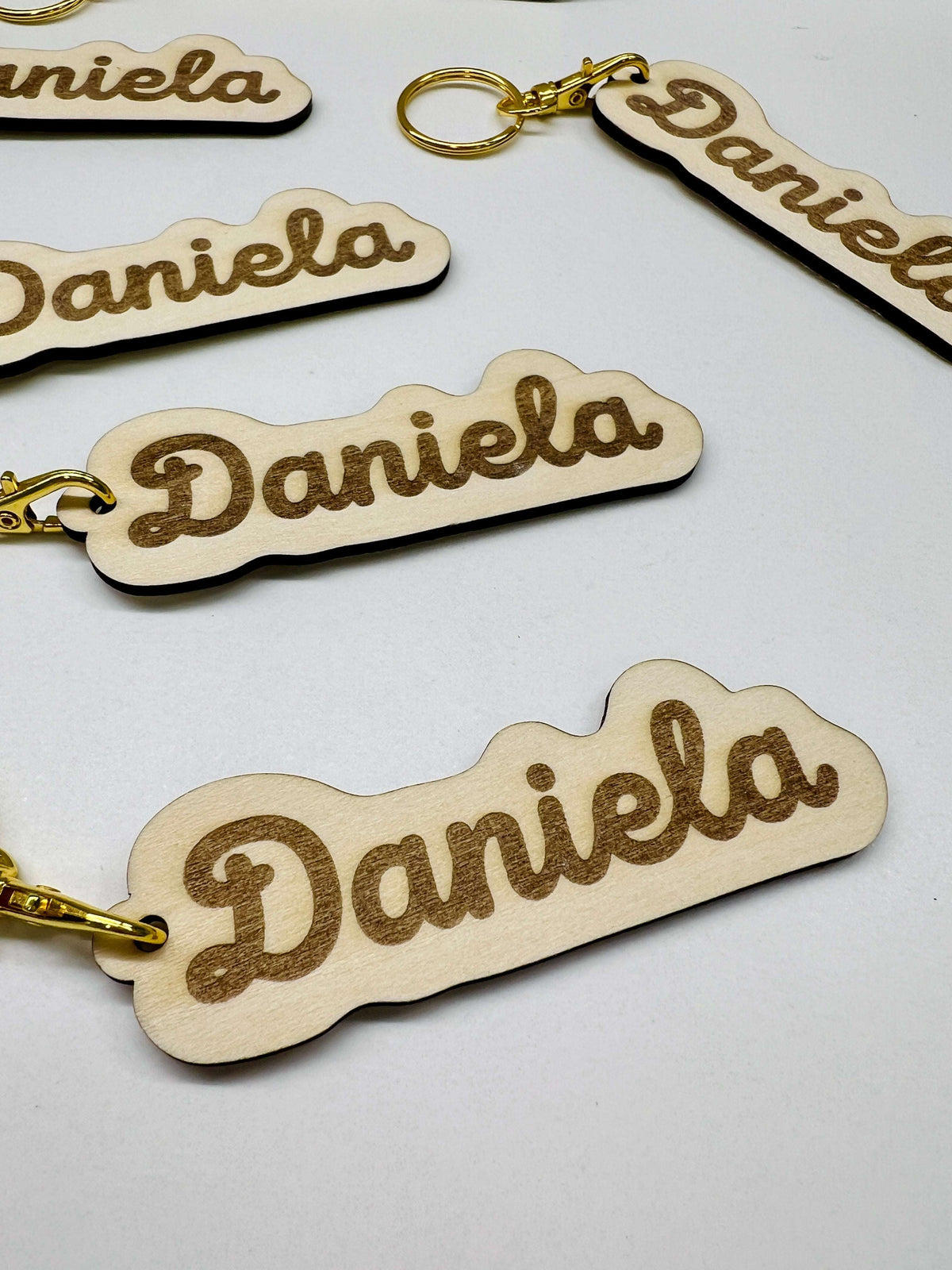 Llavero madera personalizado nombre