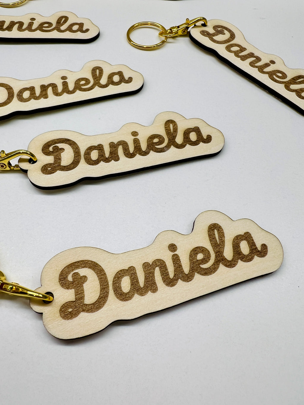 Llavero madera personalizado nombre