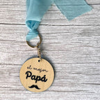 llavero dia del padre, llavero para papa con la frase el mejor papa
