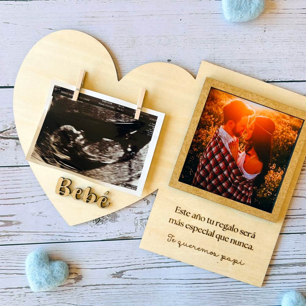 anunciar embarazo, marco fotos ecografia, regalo papa, regalo primer dia del padre, regalo para futuro papa