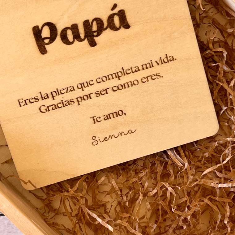 marco madera dia del padre puzzle