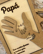 cuadro papa marco personalizado papa manos regalo dia del padre