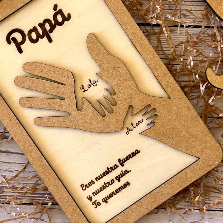 cuadro papa marco personalizado papa manos regalo personalizado para papa