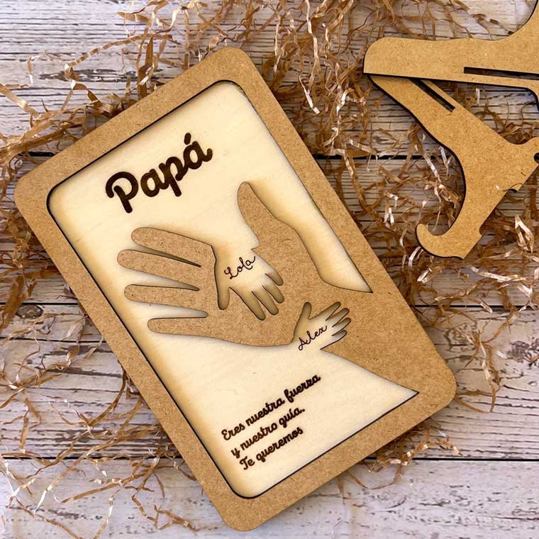 cuadro papa marco personalizado papa manos regalo personalizado para papa