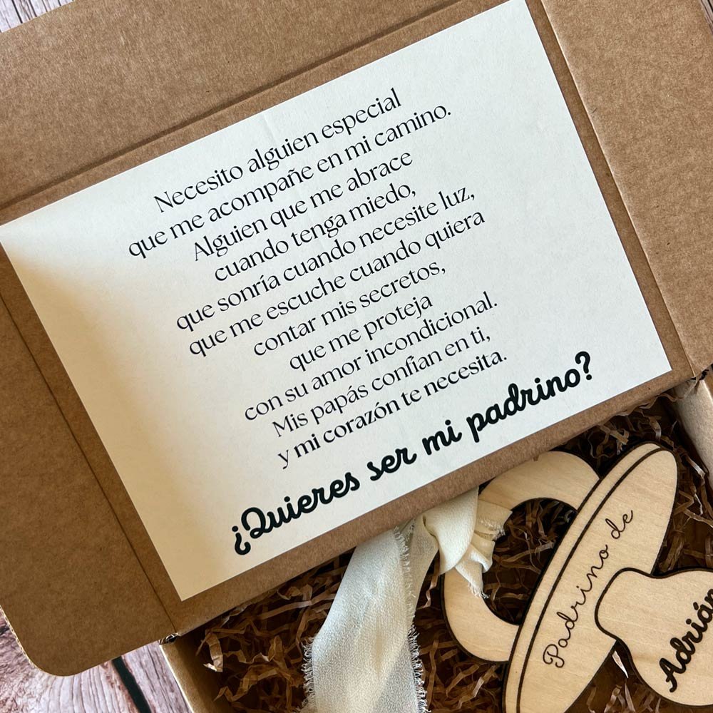 peticion madrina o padrino de bautizo - chupete