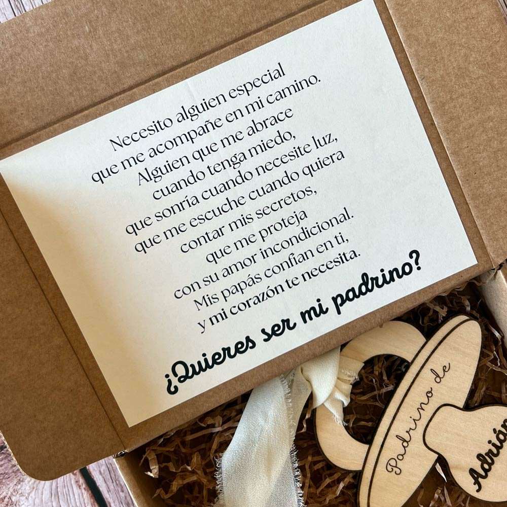 chupete de madera grabado laser personalizado nombre bebe peticion padrino
