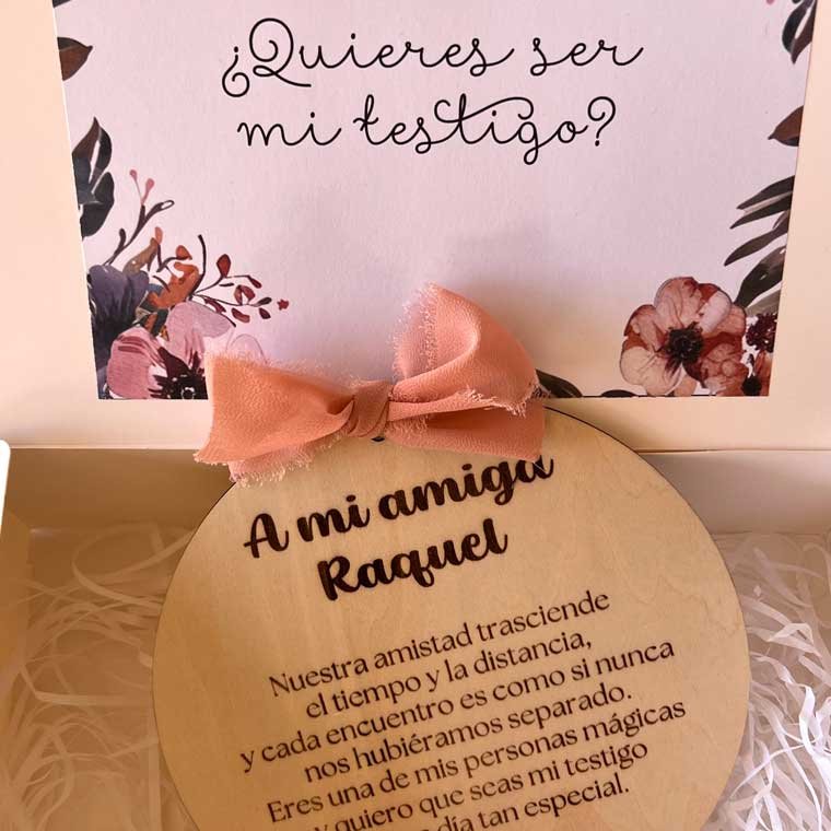 peticion testigo boda personalizada caja sorpresa testigo