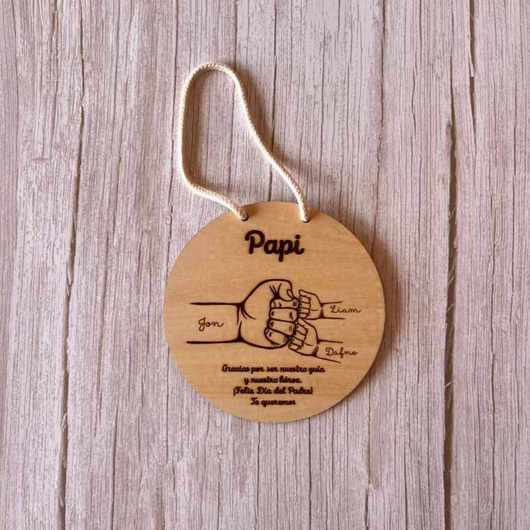 placa madera personalizada para papa, regalo para padres