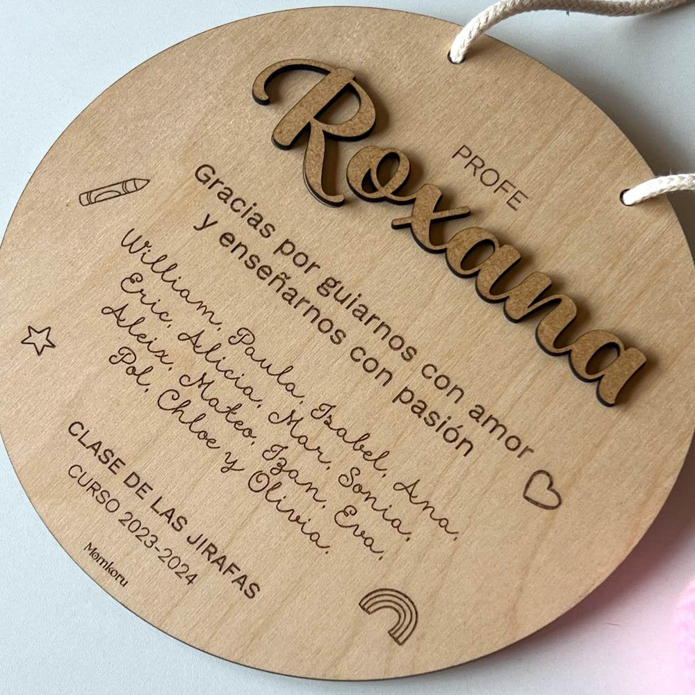 regalos para profes Placa personalizada profe