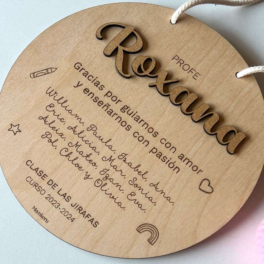 regalos para profes Placa personalizada profe