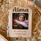portafotos comunion personalizado en madera