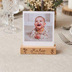 recuerdo para el bautizo de mateo con foto polaroid