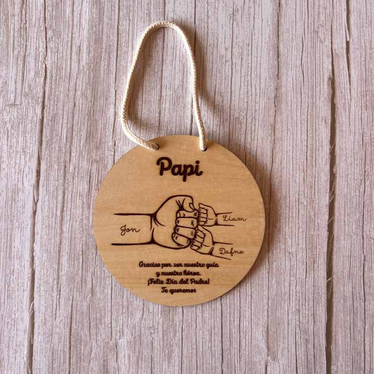 regalo original para papa madera frase grabada