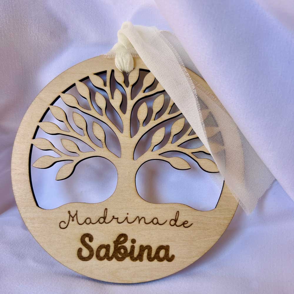 arbol de la vida de madera para la madrina de sabina