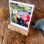 regalo san valentin pareja soporte de madera amor con foto polaroid