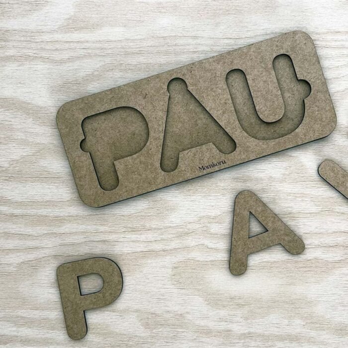 Puzzle nombre madera personalizado Pau