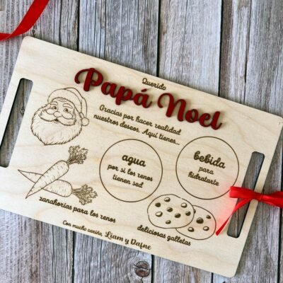 bandeja papa noel navidad para santa claus y los renos