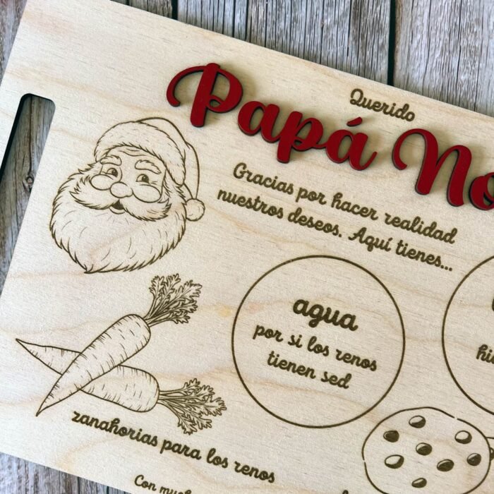 bandeja papa noel navidad para santa claus y los renos