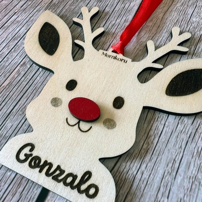 bola navidad personalizada reno, bola de navidad con nombre Gonzalo