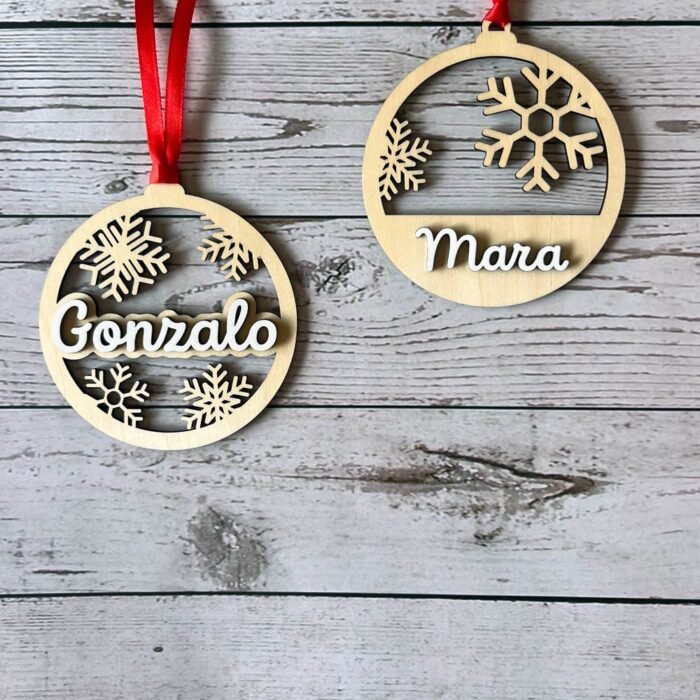 bolas navidad personalizadas nombre gonzalo y mara