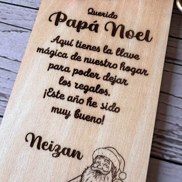 llave magica madera navidad