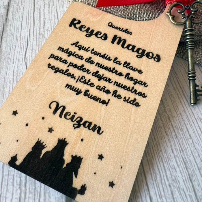 adorno navidad personalizado colgador llave magica