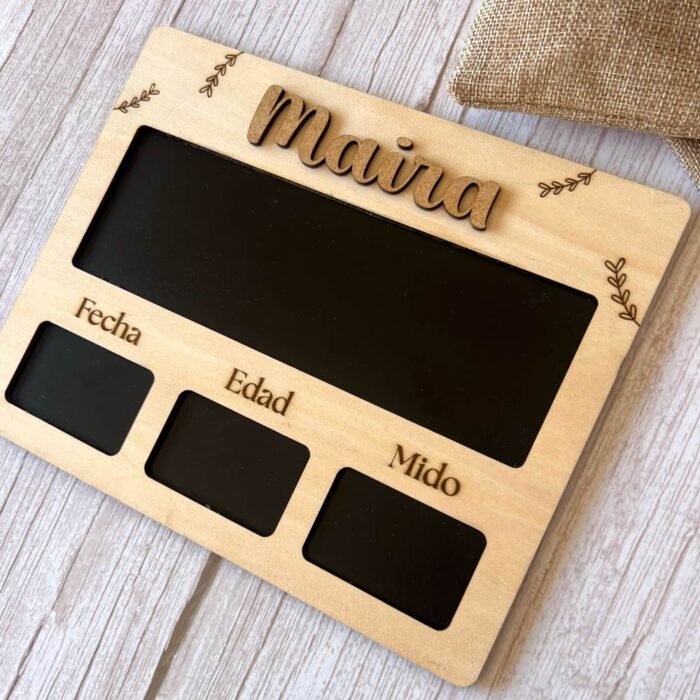 pizarra personalizada madera